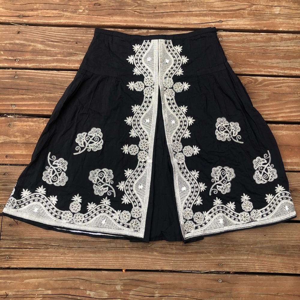 Sweet by Miss Me Black Beaded Embellished Skirt
